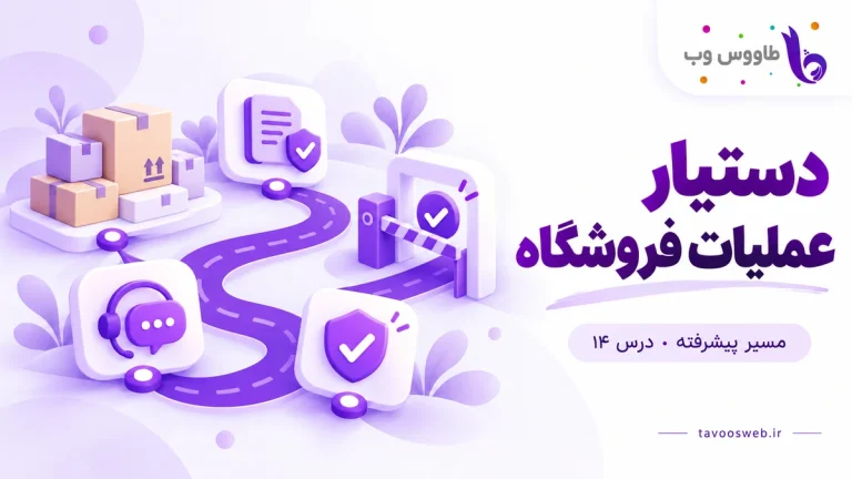 اسناد، موجودی، پاسخ پشتیبانی و دروازه تأیید در عملیات فروشگاه؛ کاور پروژه جامع کسبوکار