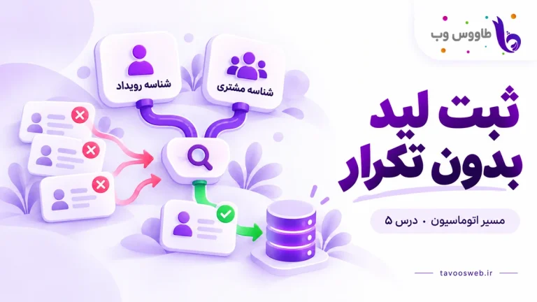 شناسه رویداد و شناسه مشتری در مسیر تشخیص رکورد تکراری؛ کاور ثبت لید