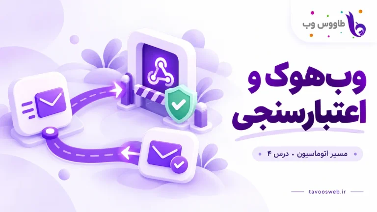 درخواست و پاسخ در مسیر دروازه وبهوک و اعتبارسنجی؛ کاور درس وبهوک